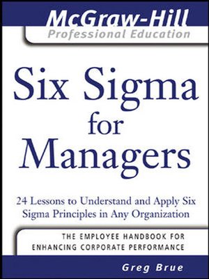cover image of Six Sigma for Managers
